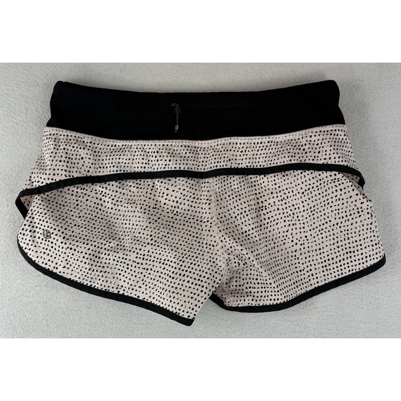 Lululemon Speed Up Running Pink/Black Speckle Shorts Size 6‎ Workout Gym - Picture 8 of 9